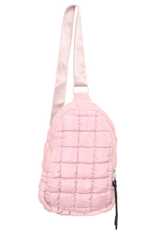 PREORDER KATYDID: Light Pink Women's Quilted Sling Bag