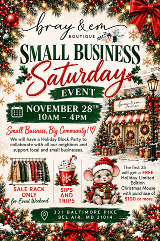 SMALL BUSINESS SATURDAY 2026 - Bray and Em Boutique