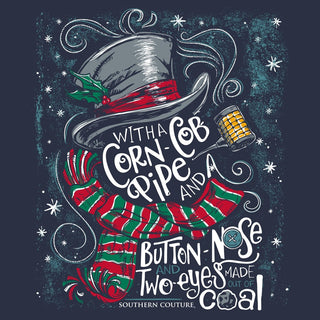Snowman Corn Cobb Pipe Graphic T-Shirt - Bray and Em Boutique