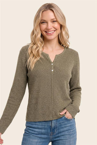 So Essential Henley Sweater - Bray and Em Boutique