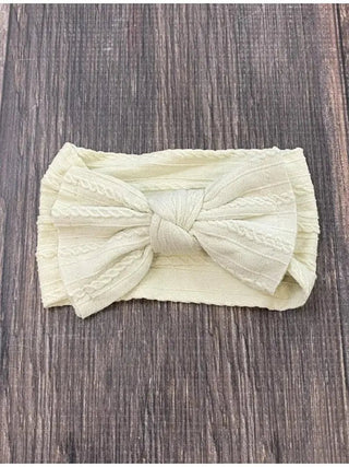 Soft Cable Knit Knot Bow Headbands - Bray and Em Boutique