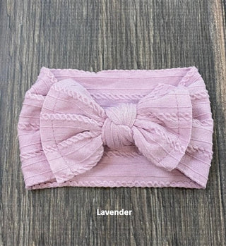 Soft Cable Knit Knot Bow Headbands - Bray and Em Boutique