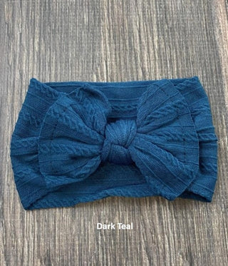 Soft Cable Knit Knot Bow Headbands - Bray and Em Boutique