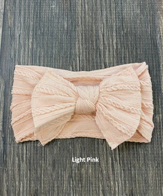 Soft Cable Knit Knot Bow Headbands - Bray and Em Boutique
