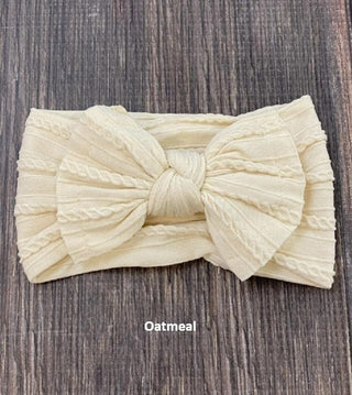 Soft Cable Knit Knot Bow Headbands - Bray and Em Boutique