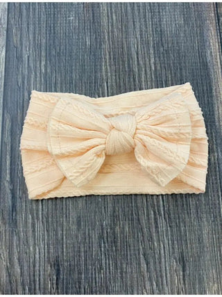 Soft Cable Knit Knot Bow Headbands - Bray and Em Boutique