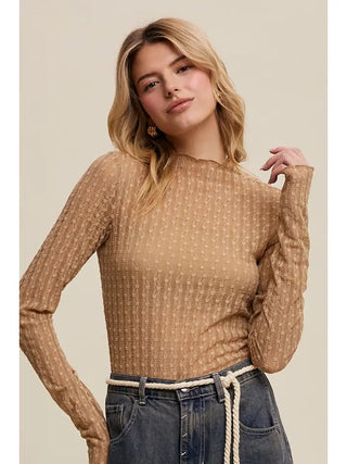 Soft Celeste Sheer Top - Bray and Em Boutique