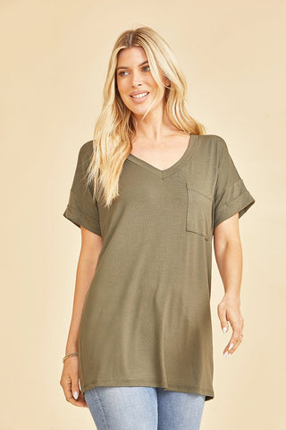 Soft & Simple Pocket Tee - Bray and Em Boutique