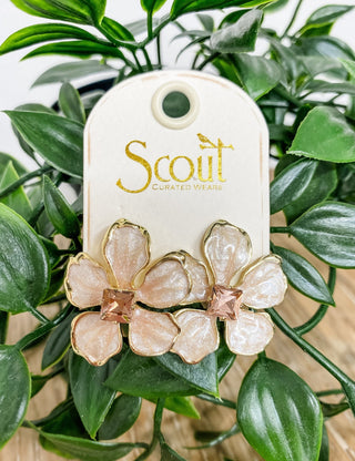 Sparkle & Shine Enamel Flower Earrings - Large - Bray and Em Boutique