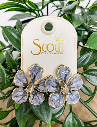 Sparkle & Shine Enamel Flower Earrings - Large - Bray and Em Boutique