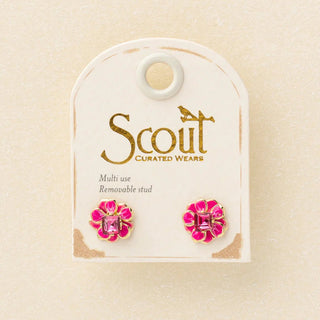Sparkle & Shine Enamel Flower Earrings - Small - Bray and Em Boutique