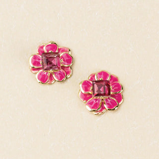 Sparkle & Shine Enamel Flower Earrings - Small - Bray and Em Boutique