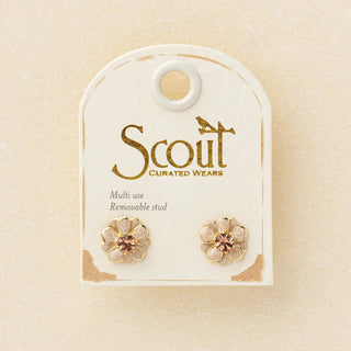 Sparkle & Shine Enamel Flower Earrings - Small - Bray and Em Boutique