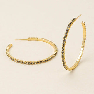 Sparkle & Shine Rhinestone Hoops - Large - Bray and Em Boutique