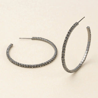 Sparkle & Shine Rhinestone Hoops - Large - Bray and Em Boutique