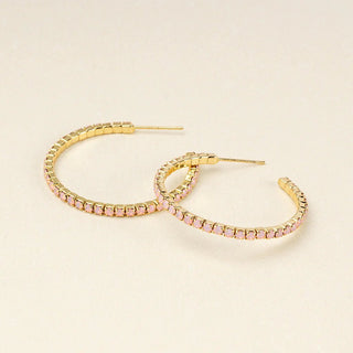 Sparkle & Shine Rhinestone Hoops - Small - Bray and Em Boutique