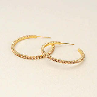 Sparkle & Shine Rhinestone Hoops - Small - Bray and Em Boutique