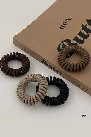 Spiral Hair Ties (Set of 4) - Bray and Em Boutique