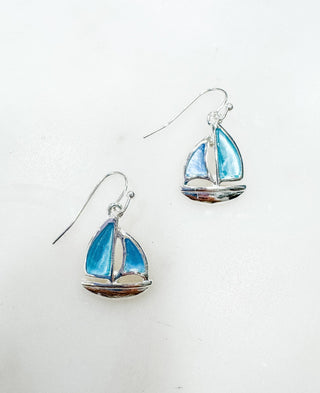 Splash Of Sea Sail Boat Earrings - Bray and Em Boutique