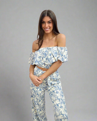 Splendid Tropics Floral Crop Top - Bray and Em Boutique