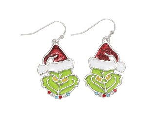 Stained Glass Mean One Grinch Earring - Bray and Em Boutique