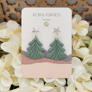 Star Christmas Tree Drop Earrings - Bray and Em Boutique