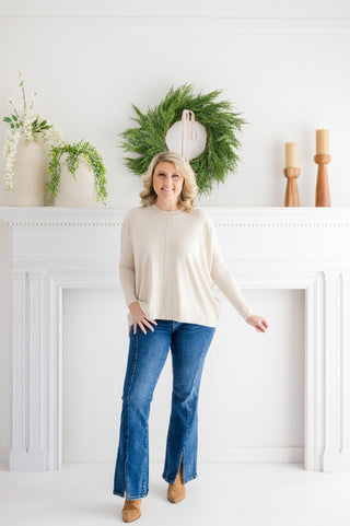 Stay In Line Everyday Sweater - Bray and Em Boutique