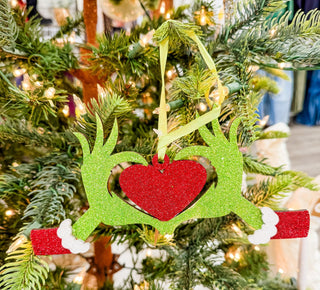 Steal Your Heart Grinchy Ornament - Bray and Em Boutique