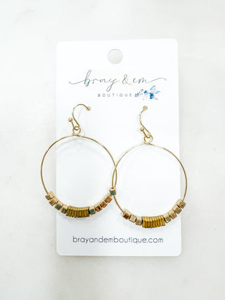 Stella Mae Bead Hoop Earrings - Bray and Em Boutique