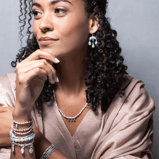 Stone Crescent Drop Earrings - Bray and Em Boutique