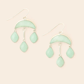 Stone Crescent Drop Earrings - Bray and Em Boutique