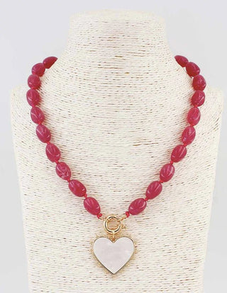 Stone Heart Pendant Necklace - Bray and Em Boutique