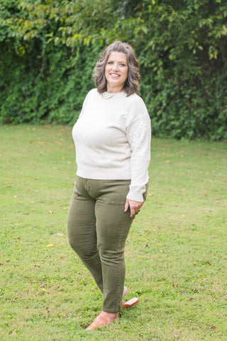 Stories Unfold Embroidered Sweater - Bray and Em Boutique