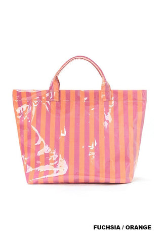 Striped Beach Tote Bag - Bray and Em Boutique