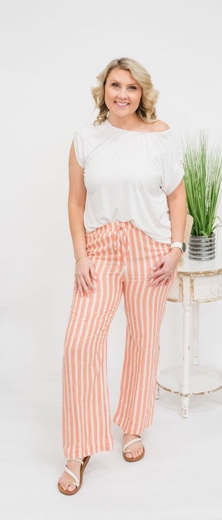 Striped Stroll Wide Leg Pants - Bray and Em Boutique