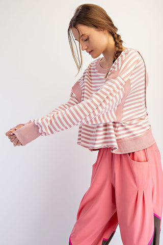 Striped & Unbothered Top - Bray and Em Boutique