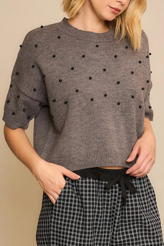 Studded Style Knit Top - Bray and Em Boutique