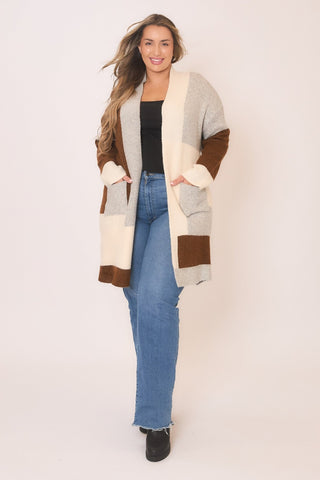 Studio Bliss Colorblock Cardigan - Bray and Em Boutique