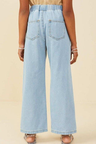 Style Nook Wide Leg Denim Girls Pants - Bray and Em Boutique