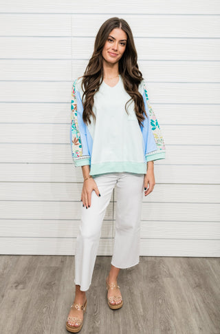 Style Scene Floral Sleeve Top - Bray and Em Boutique
