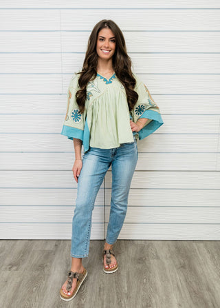 Stylish Envision Embroidered Top - Bray and Em Boutique