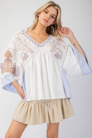 Stylish Envision Embroidered Top - Bray and Em Boutique