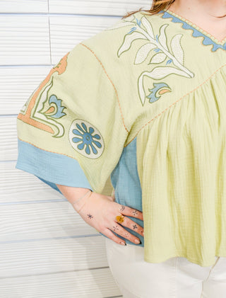 Stylish Envision Embroidered Top - Bray and Em Boutique