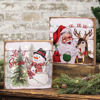 Holiday Light Up Box Signs