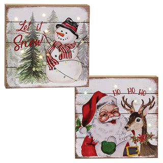 Holiday Light Up Box Signs