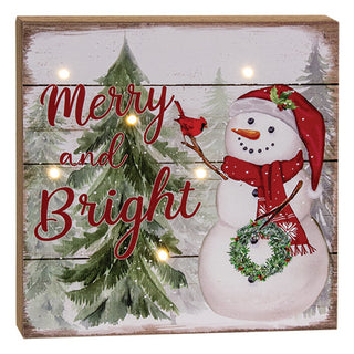 Holiday Light Up Box Signs