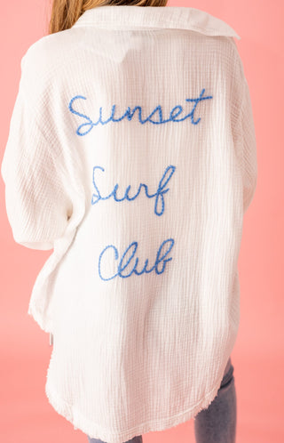 Sunset Surf Club Gauze Top - Bray and Em Boutique
