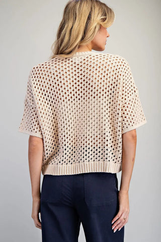 Sweet As Sass Open Knit Cardigan - Bray and Em Boutique