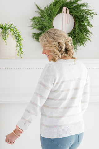 Sweet Kissed Pastel Stripe Sweater - Bray and Em Boutique
