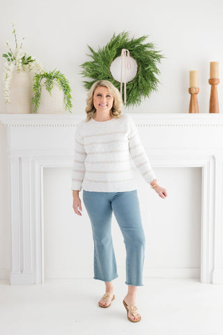 Sweet Kissed Pastel Stripe Sweater - Bray and Em Boutique